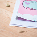 elasto-/foldermap The Cat A4 34 x 24,5 cm roze/wit