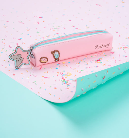 etui meisjes 20 x 4 cm polyester roze