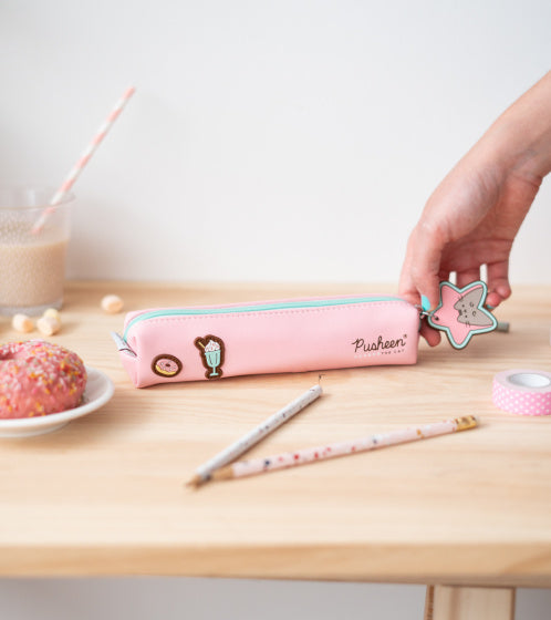 etui meisjes 20 x 4 cm polyester roze