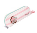 etui meisjes 21 x 7 cm polyester roze/wit
