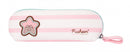 etui meisjes 21 x 7 cm polyester roze/wit