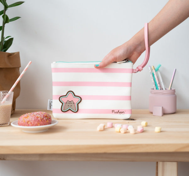 handtas meisjes 23 x 16,5 cm polyester roze/wit