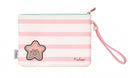 handtas meisjes 23 x 16,5 cm polyester roze/wit