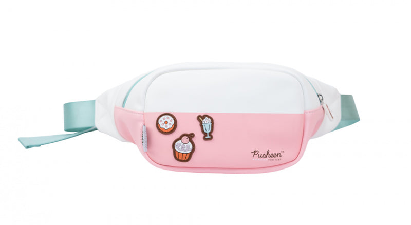heuptasje meisjes 33 x 12 cm polyester roze/wit