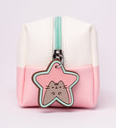 make-uptasje meisjes 19 x 9 cm polyester roze/wit