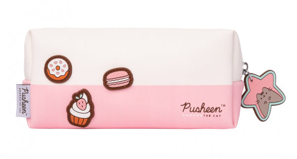 make-uptasje meisjes 19 x 9 cm polyester roze/wit