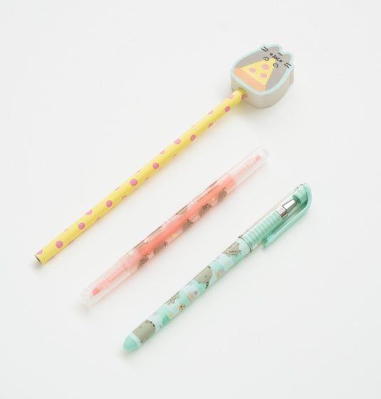 schrijfset Foodie junior groen/roze 7-delig