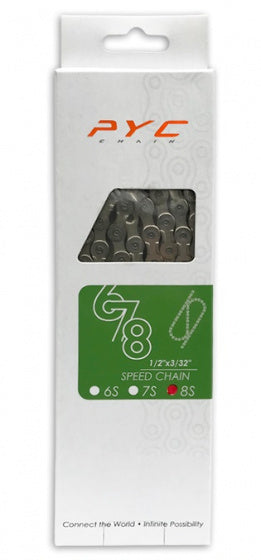 ketting 1/2 x 3/32 inch 8S 116 schakels 7,1 mm zilver