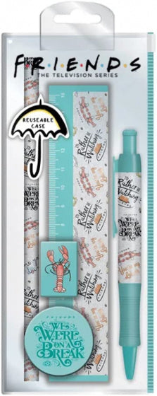 schrijfwarenset Friends aqua 5-delig