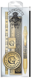 schrijfwarenset Harry Potter goud 5-delig