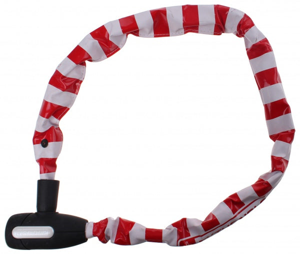 kettingslot 90 cm wit/rood