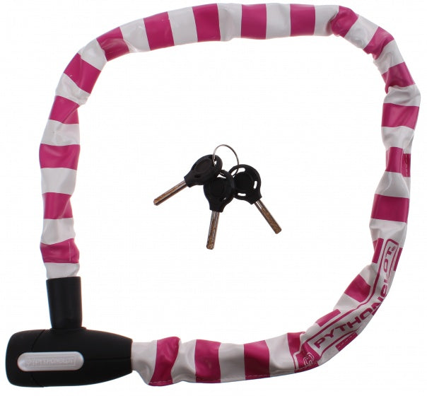 kettingslot 90 cm wit/roze