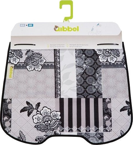 stylingset voor Qibbel windscherm Suzy zwart/wit Q711