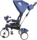driewieler Comfort 4-in-1 junior staal blauw/zwart