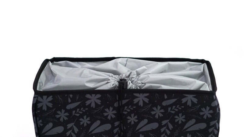 fietstas Flora 19 liter 38 x 30 cm grijs