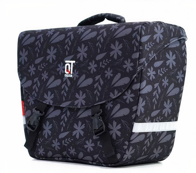 fietstas Flora 19 liter 38 x 30 cm grijs