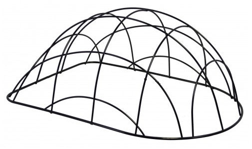 koepel hondenfietsmand Varese 49 cm staal zwart