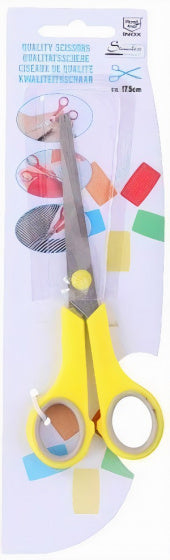 schaar junior 17,5 cm staal/rubber geel