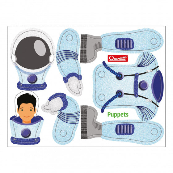knutselpakket Puppets junior karton wit/geel 88-delig