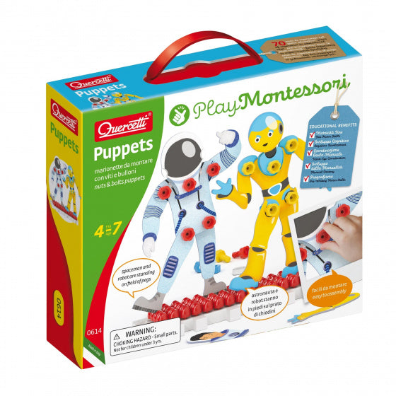 knutselpakket Puppets junior karton wit/geel 88-delig