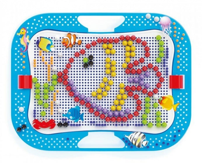 Quercetti Oceaan Plezier Fish & Pegs Insteek Mozaïek, 316dlg.