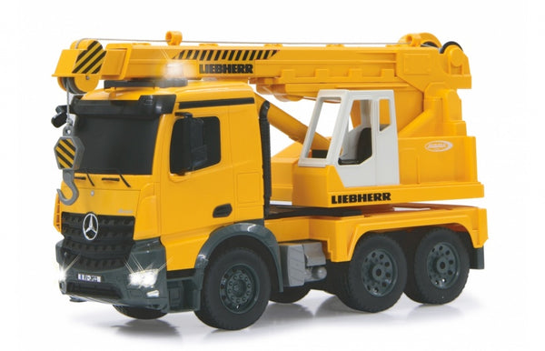 bouwkraan RC Mercedes-Benz Liebherr 2,4 Ghz geel 1:20