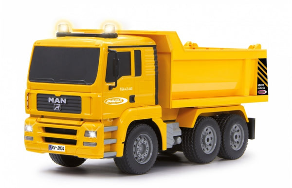 kiepwagen RC Man jongens 2,4 Ghz geel 1:20