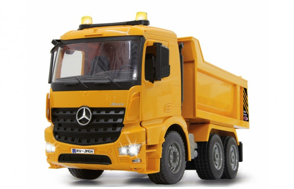 kiepwagen RC Mercedes-Benz Arocs 2,4 Ghz geel 1:20