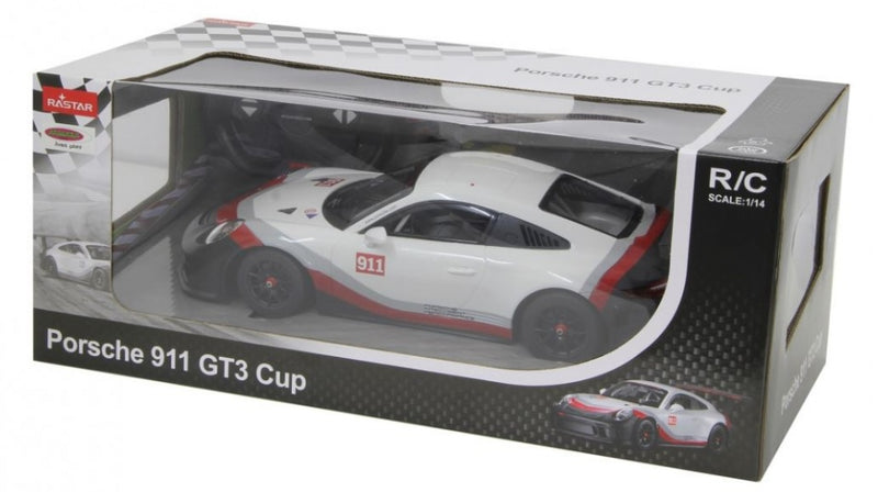 Porsche 911 GT3 Cup jongens 27 MHz 1:14 wit