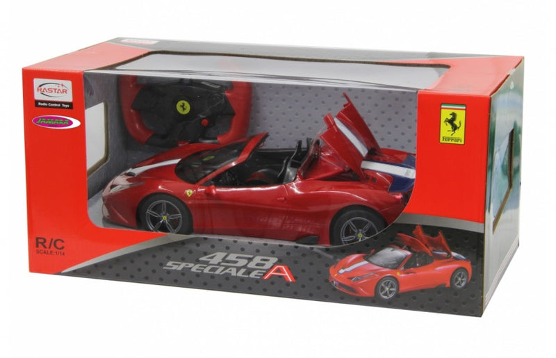 RC Ferrari 458 Speciale Cabrio 40 MHz rood 1:14