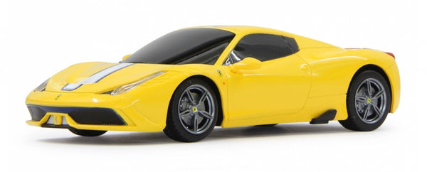 RC Ferrari 458 Speciale jongens 27 MHz geel 1:24