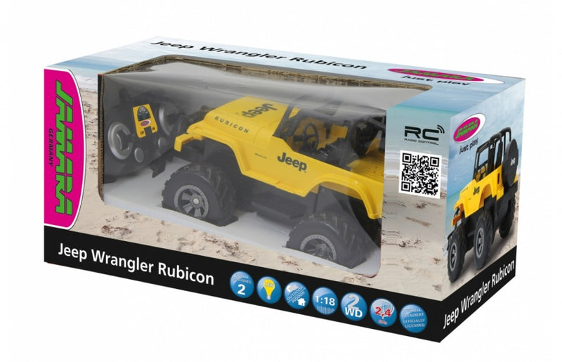 Jamara JAM-405124 RC Jeep Wrangler Rubicon + Verlichting 1:18 Geel