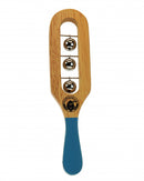 bellen rammelaar hout turqoise 23 cm