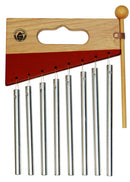 klokkenspel junior 22 x 16 cm hout bruin/bordeaux