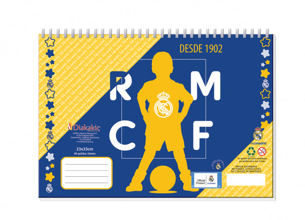 kleurblok Rmcf 23 x 33 cm geel/blauw