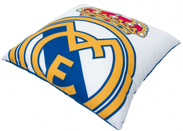 kussen junior 40 x 40 cm microvezel wit/blauw