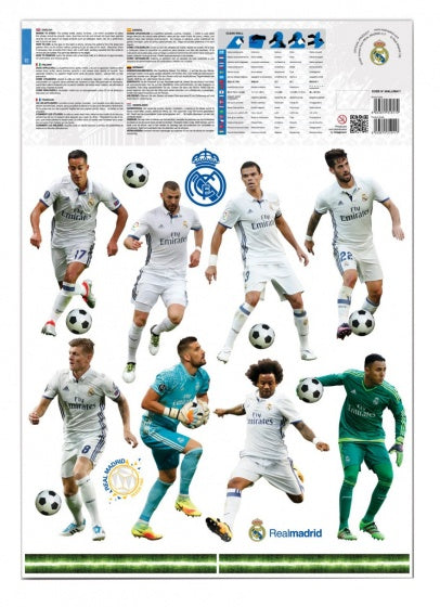 muursticker 16 spelers 2 stickervellen