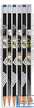 potloden met gum junior 15 cm hout zwart 6 stuks