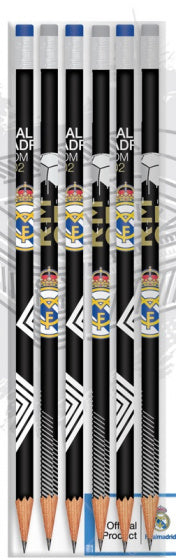 potloden met gum junior 15 cm hout zwart 6 stuks