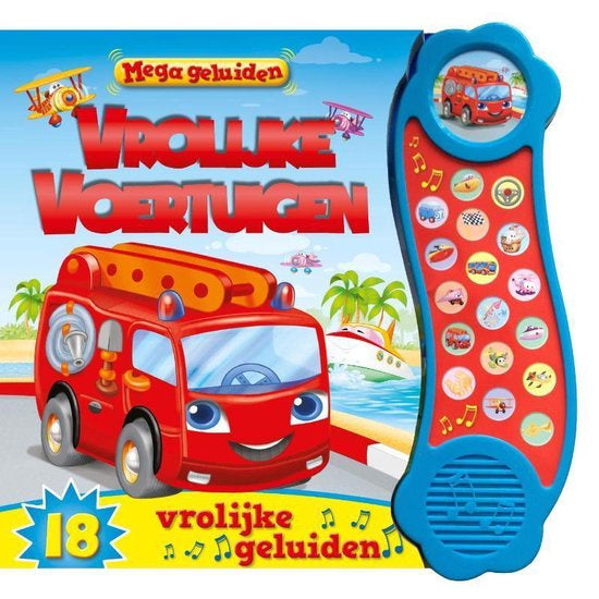 Mega Geluidenboek - Vrolijke Voertuigen