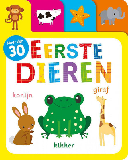 kinderboek Eerste dieren 18,7 cm papier