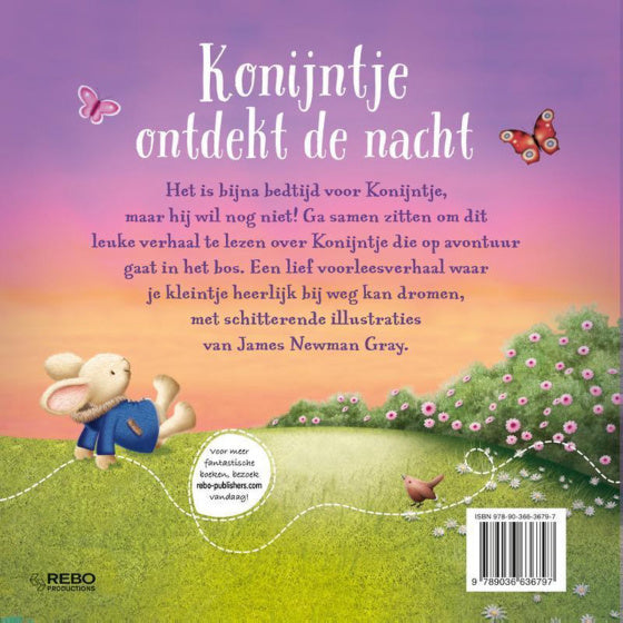 kinderboek Konijntje ontdekt de nacht papier