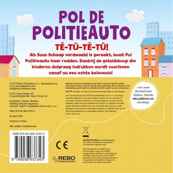 kinderboek Pol de politieauto 18,3 cm