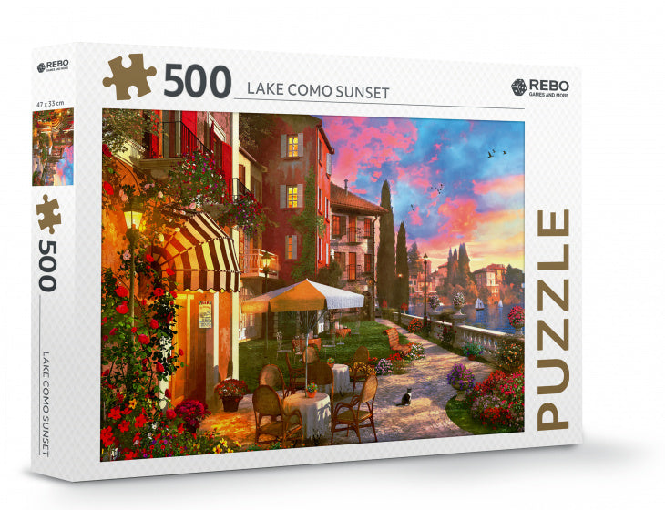 legpuzzel Lake Como Sunset karton 500 stukjes