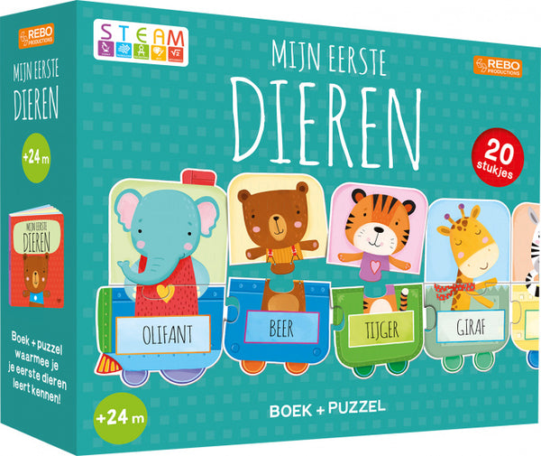 Boek en Puzzel - Mijn Eerste Dieren