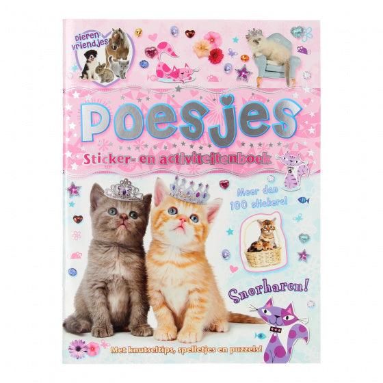 stickerboek Poesjes Dierenvriendjes 21 cm