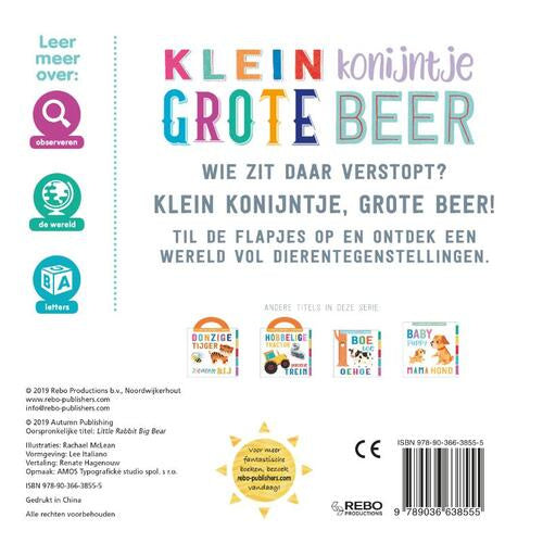 Flapjesboek Tegenstellingen - Klein Konijntje, Grote Beer
