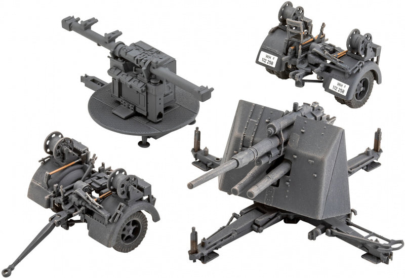 modelbouwset Flak 37 Sd.Anh.202 8,4 cm grijs 196-delig