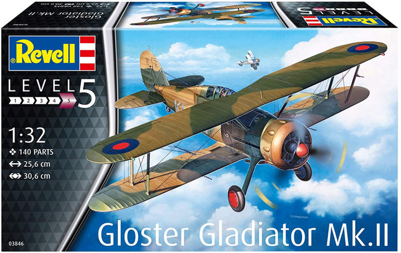 modelbouwset Gloster Gladiator 25,6 cm kaki 140-delig