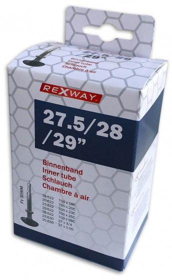 binnenband 27.5/29 inch (18/28-622-630) FV 50 mm zwart